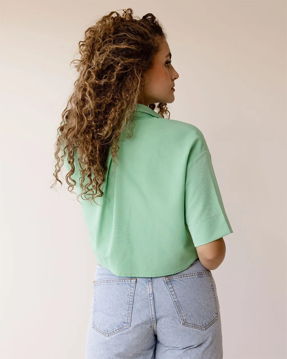 Mint Cropped Shirt