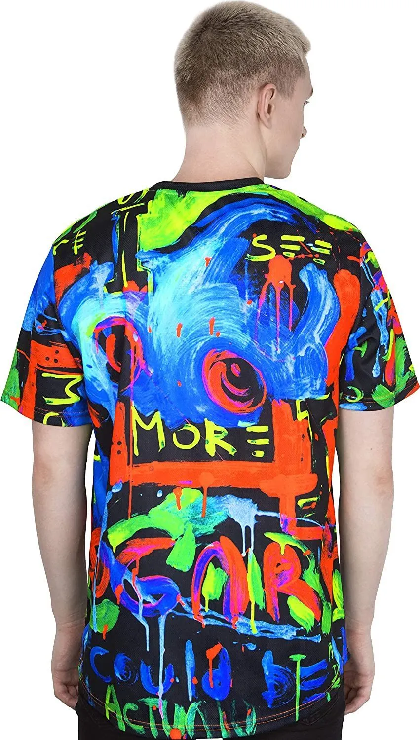 Neon Graphic T-Shirt Glow in UV Fluorescent Sugar Sayings