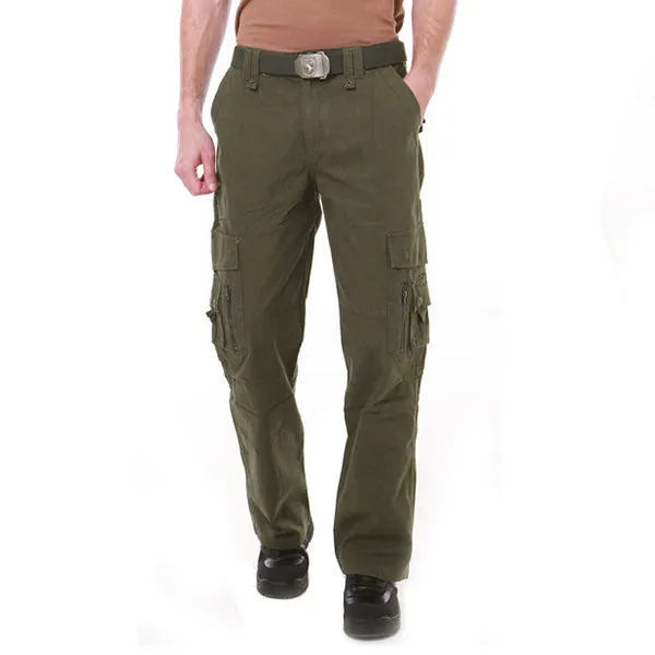 Outdoor Solid Color Cotton  Men's Pants