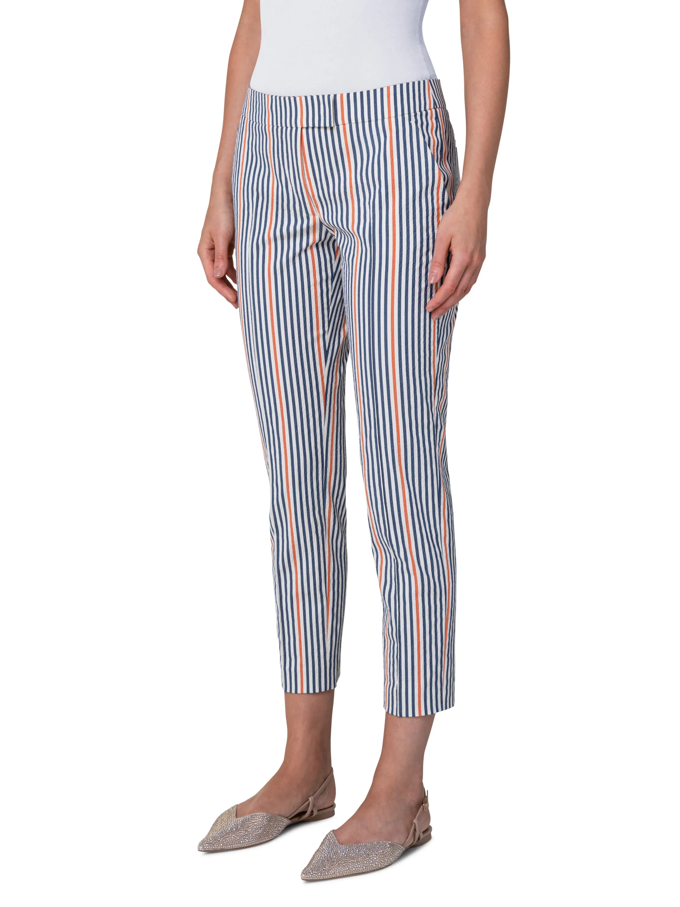 Pant - Blue/Off-White/Orange