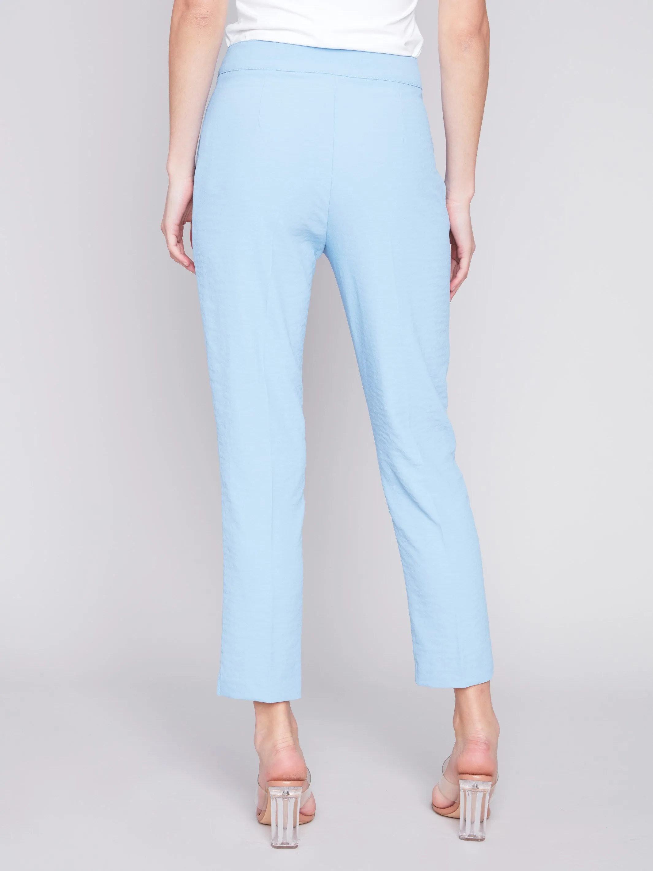 Side Slit Tapered Pants - Sky