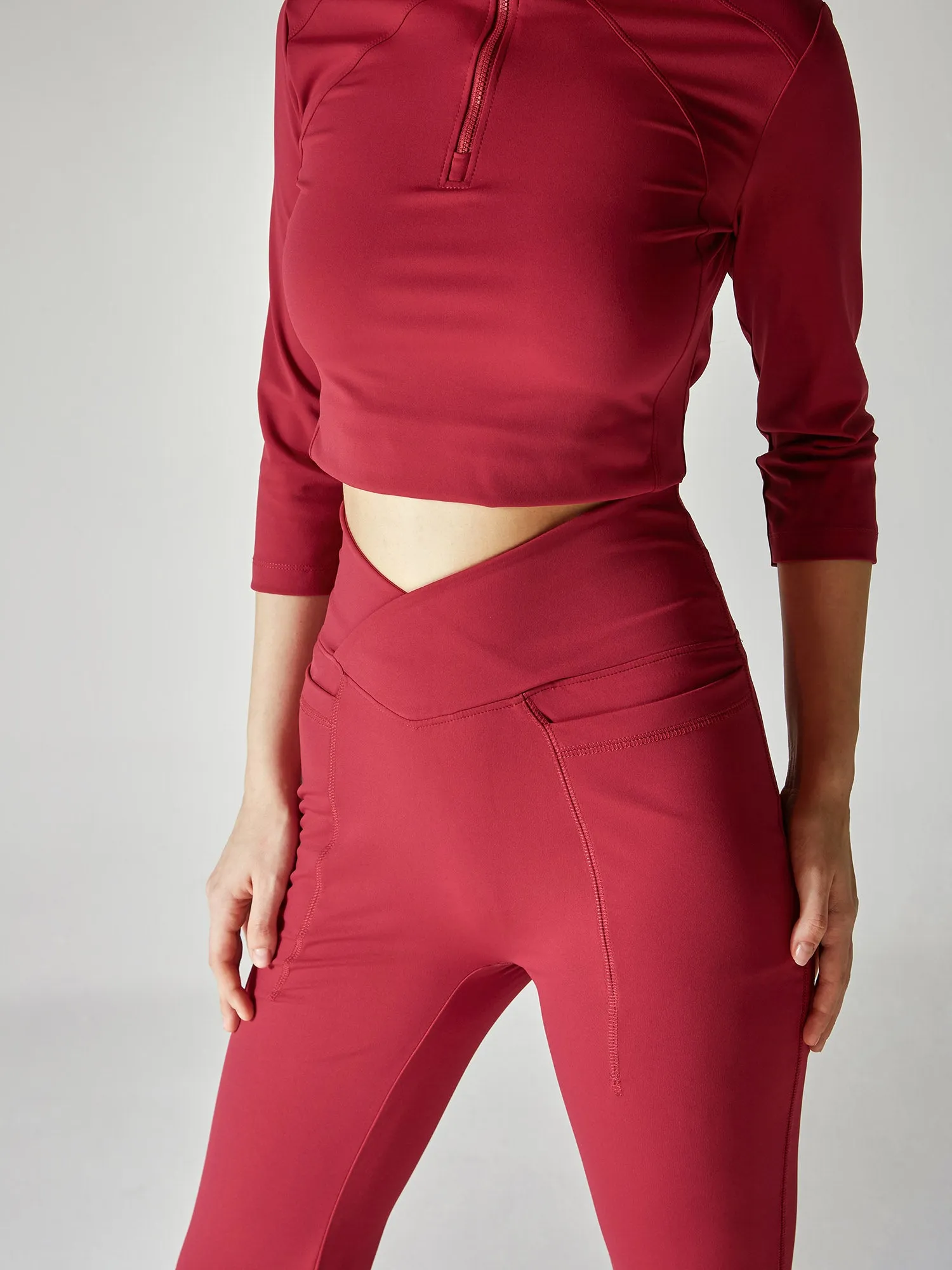 Sienna Red Petite Hourglass Leggings