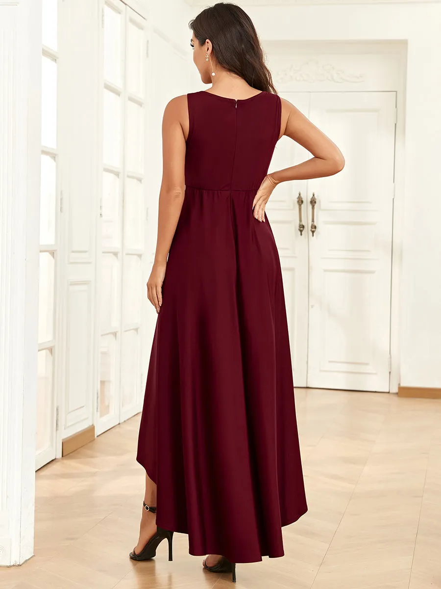 Sleeveless V-Neck Asymmetrical Hem Wholesale Maternity Dresses