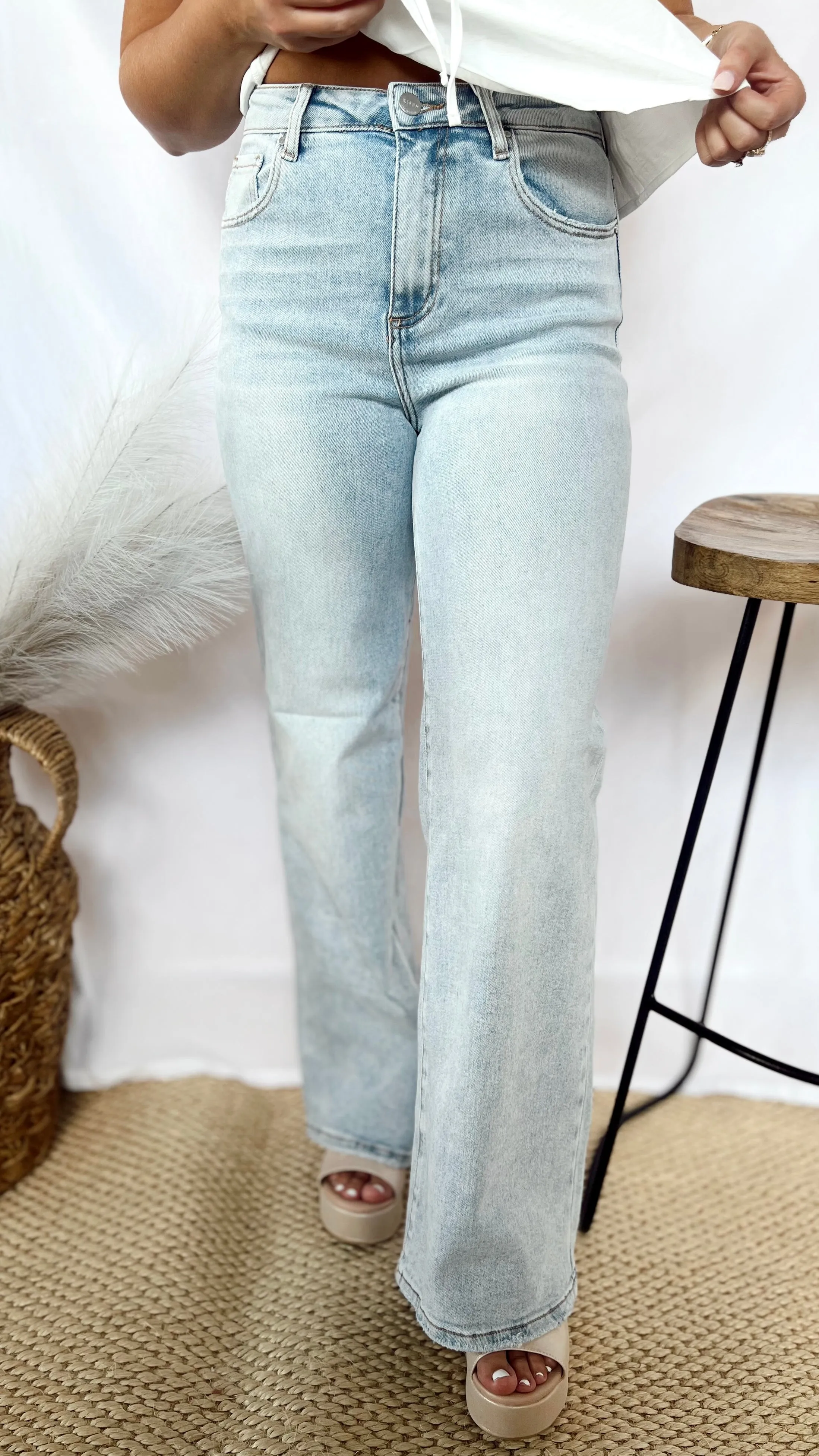 The Basic High Rise Flare Jeans