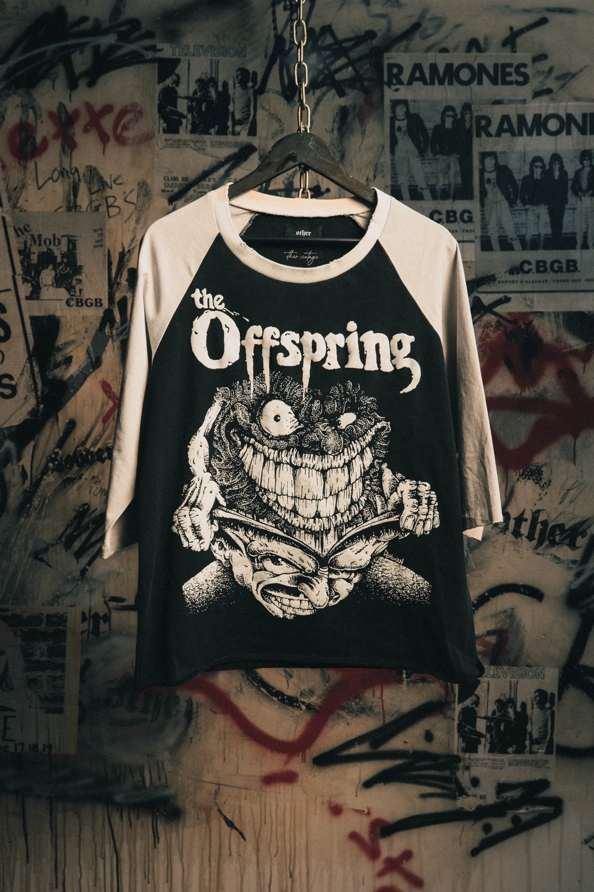 THE OFFSPRING HEADSPLIT 1994 VINTAGE BASEBALL TEE