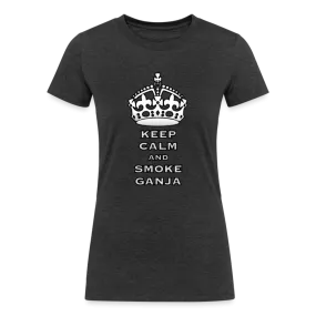 Tranquil High: Keep Calm and Smoke Ganja Tee by iZoot.com (Women's Fit)