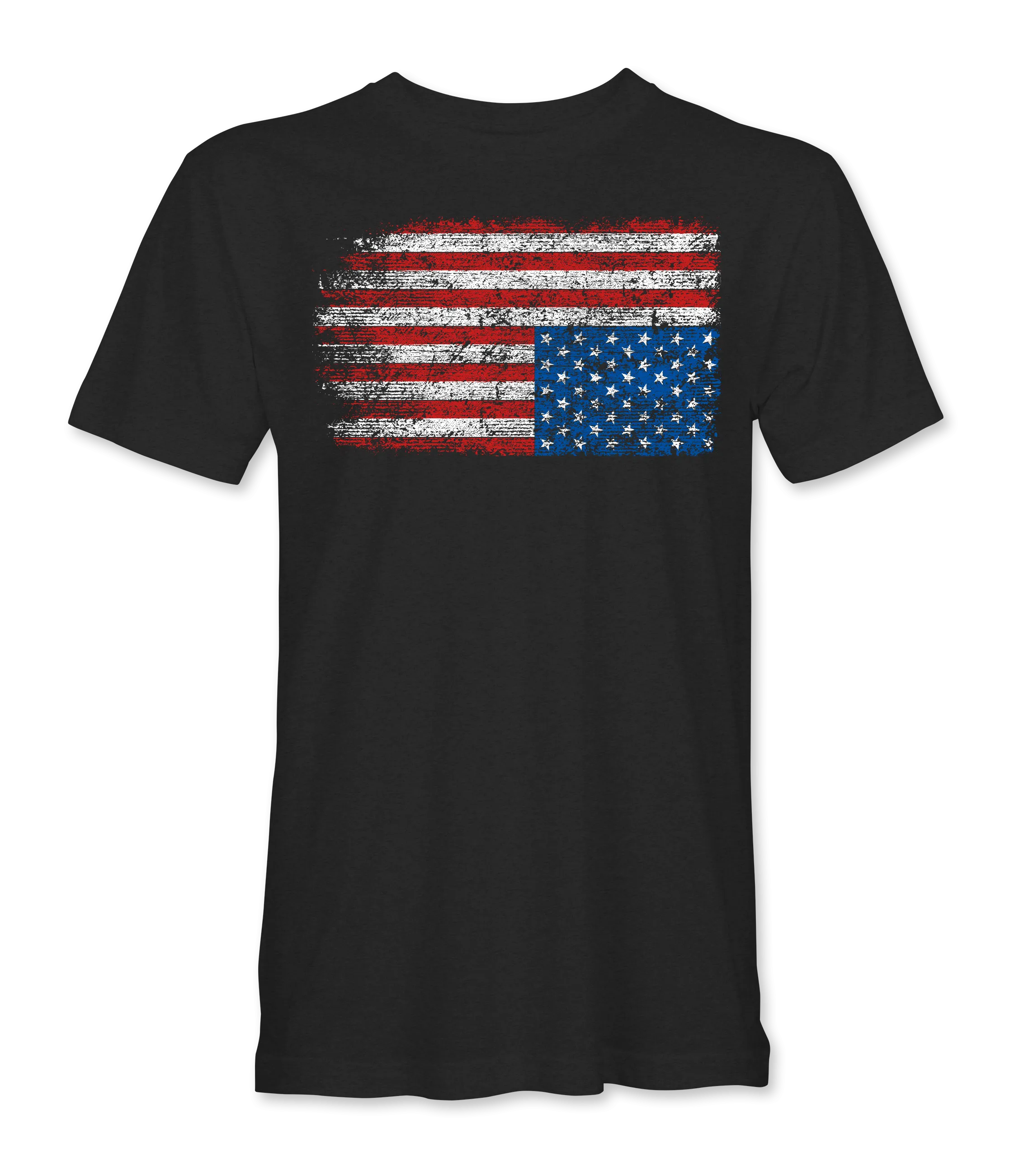 Upside Down Distress USA Flag T-Shirt