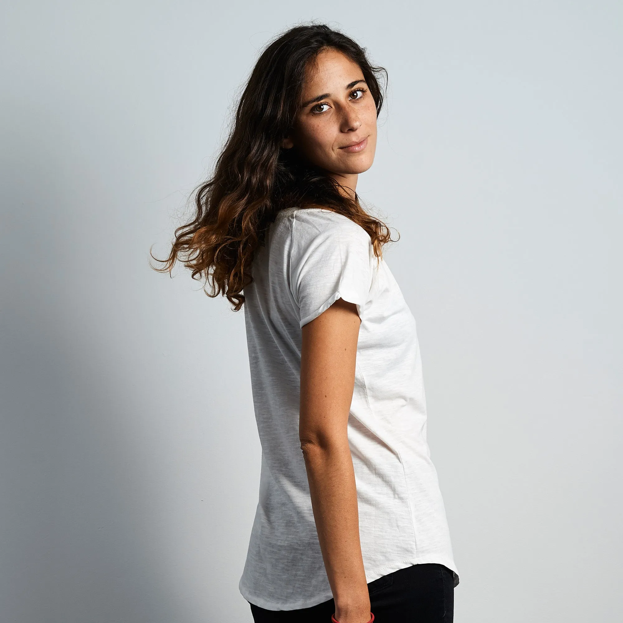 V- Neck Tee Wax Patch - Jasmine White