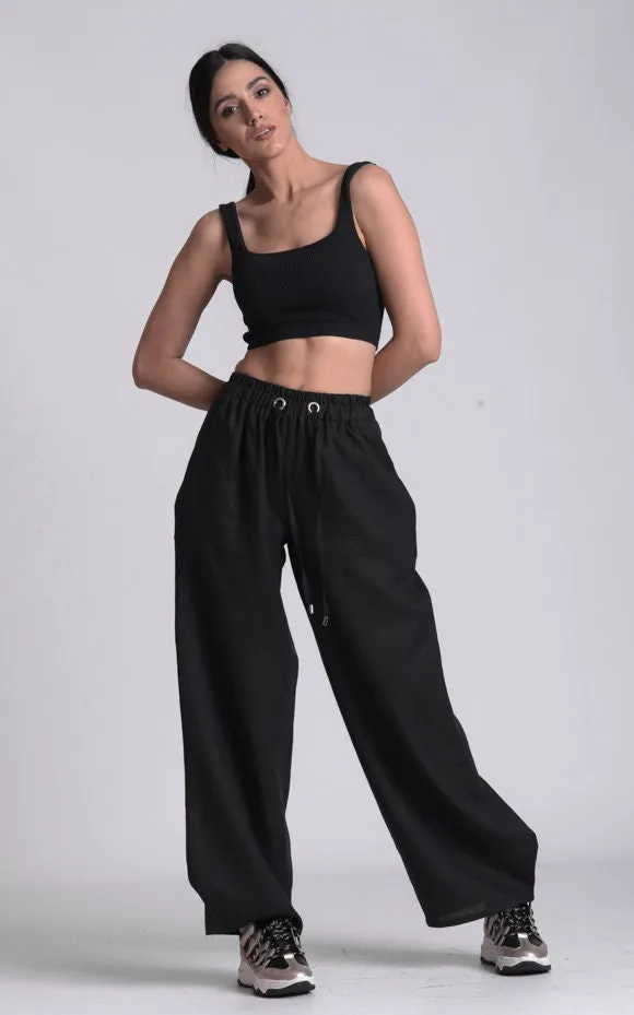 Wide Leg Linen Pants