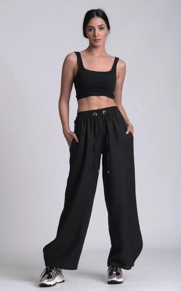 Wide Leg Linen Pants