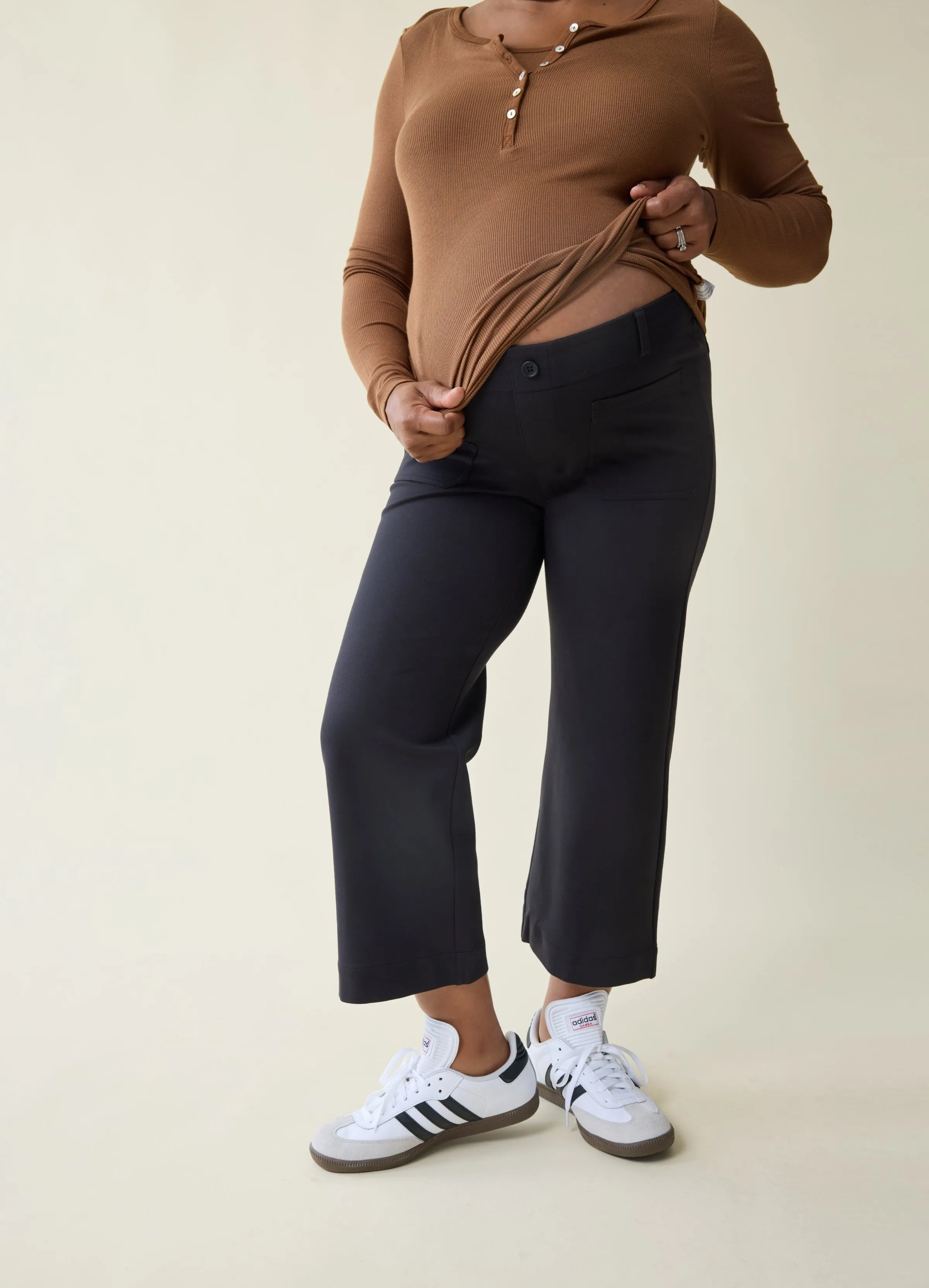 Wide Leg Ponte Maternity Pant