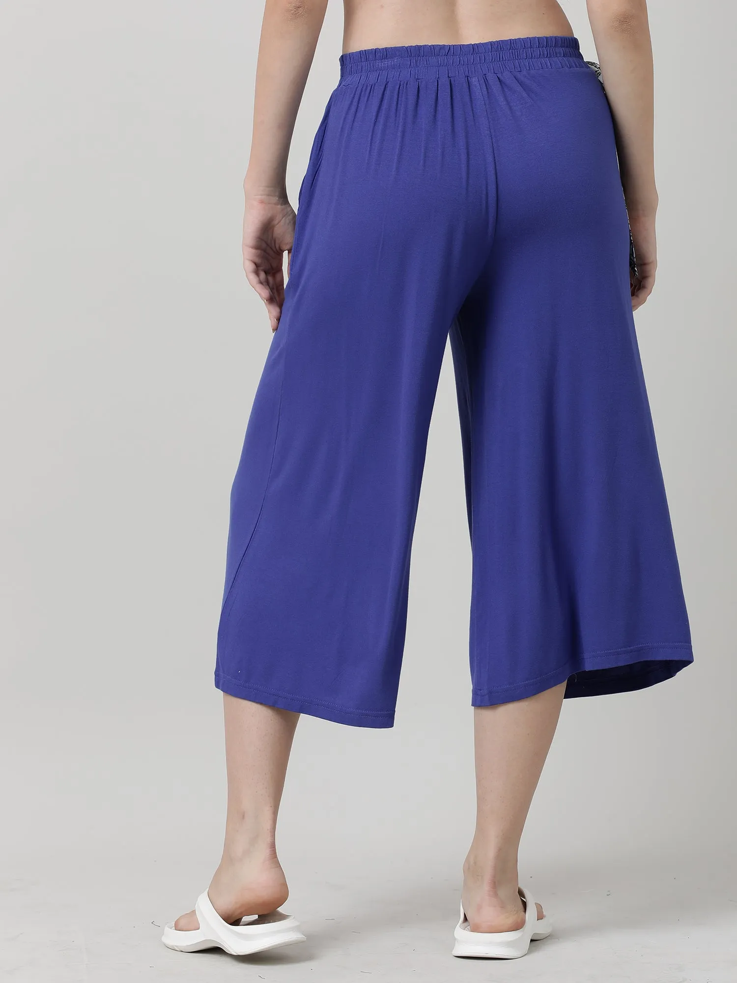 Women Blue Relaxed Fit Culottes