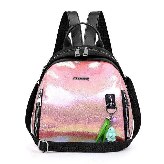 YIZHONG Nylon Multifunction Mini Backpack for Women Small Travel Backpack Purse Female School Bags for Teenage Girls Mochila