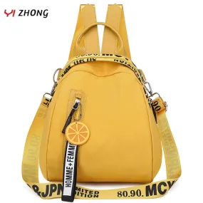 YIZHONG Nylon Multifunction Mini Backpack for Women Small Travel Backpack Purse Female School Bags for Teenage Girls Mochila